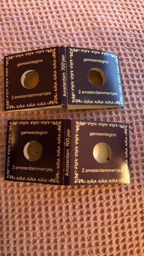 3 gemeente giro amsterdammertjes, Postzegels en Munten, Ophalen of Verzenden