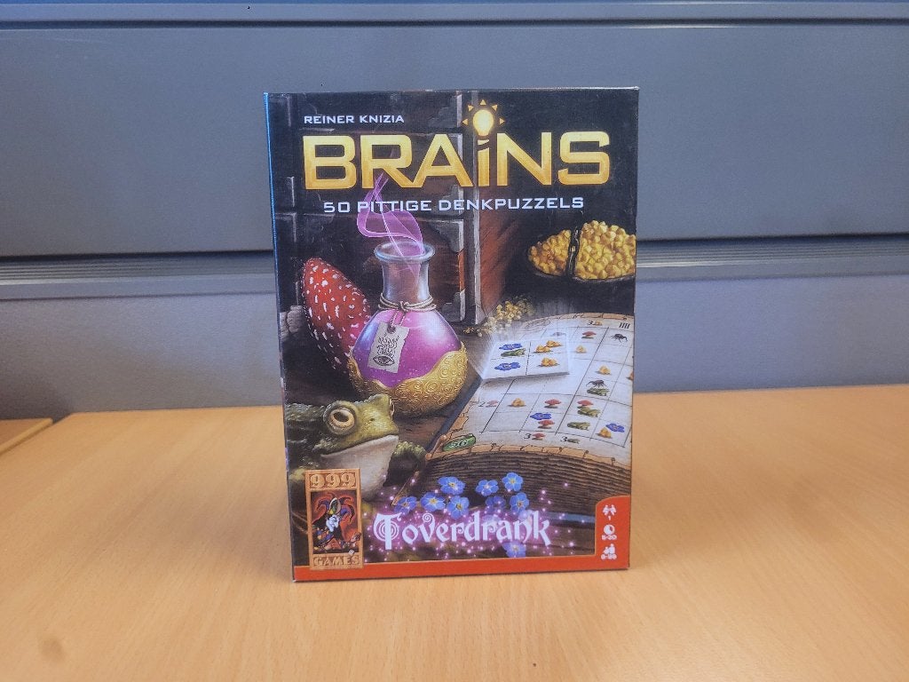 Brains 50 Pittige Denkpuzzels Toverdrank Kaartspel 999 Games, 999 Games, Ophalen of Verzenden, Zo goed als nieuw, 999 Games