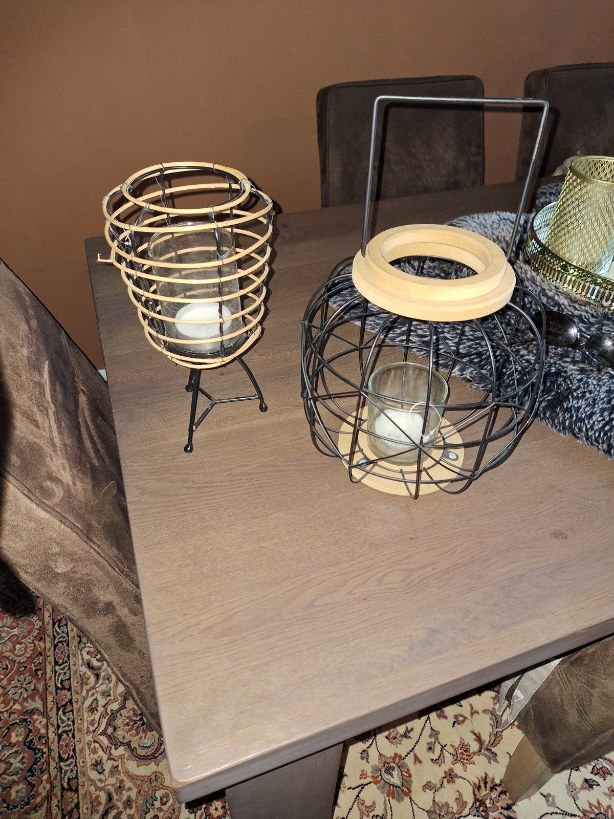 Set van 2 sfeervolle windlichten/kandelaars, Ophalen, Windlicht, Gebruikt, Zwart