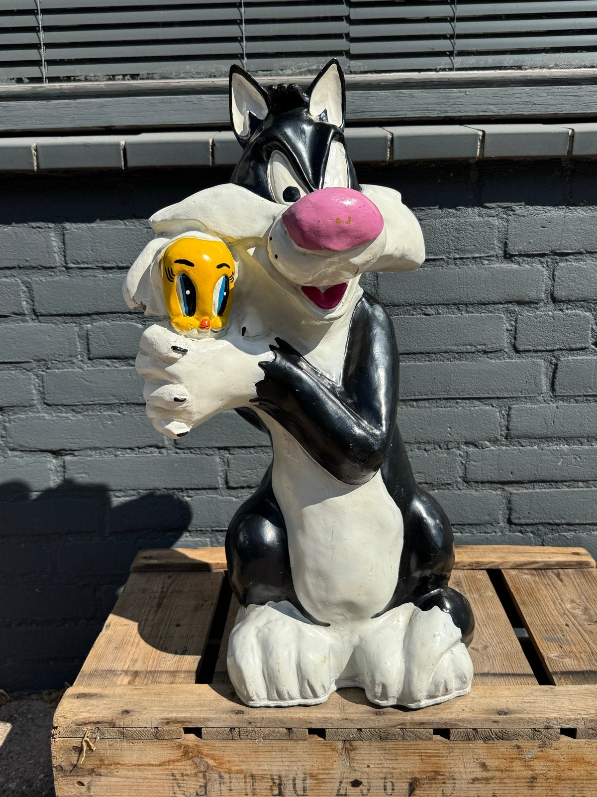 Grote Sylvester en Tweety beeld - Looney Tunes, Gebruikt, Beeldje of Figuurtje, ., Looney Tunes