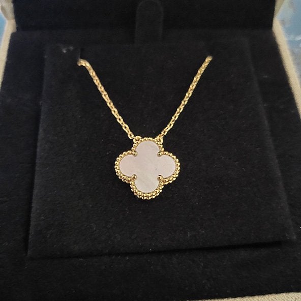 VAN CLEEF SET - KETTING EN OORBELLEN, Ophalen of Verzenden, Nieuw, Goud, Goud