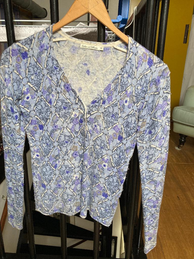 Blauw wol vestje, Ophalen, Zo goed als nieuw, Maat 36 (S), Blauw