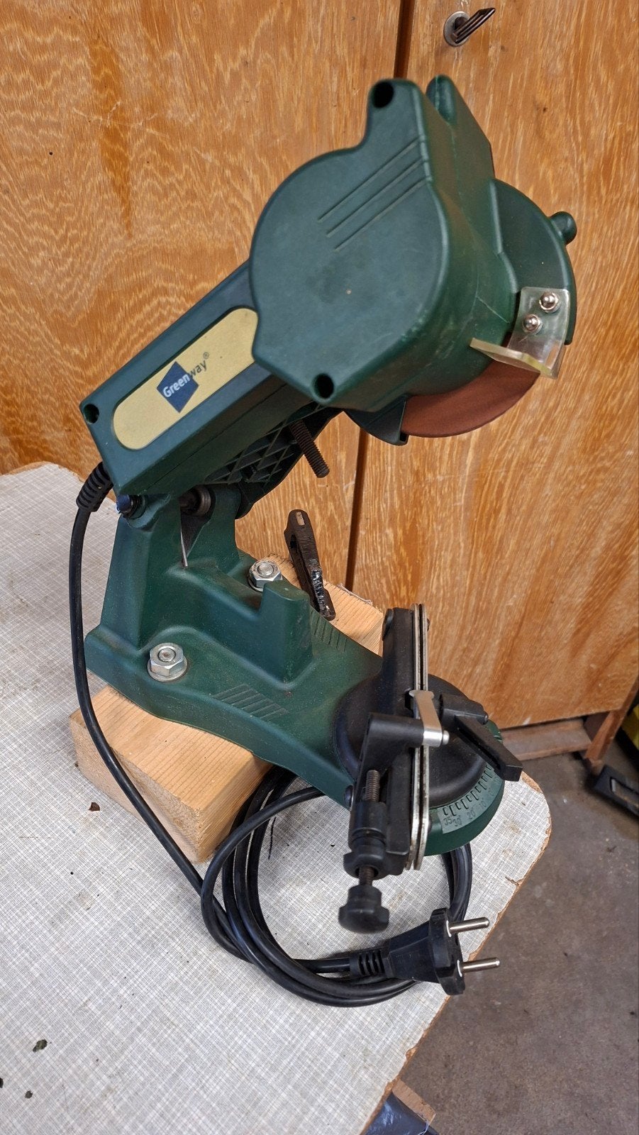 Greenway KS-85 kettingzaagslijpmachine, Ophalen of Verzenden, Gebruikt, Minder dan 600 watt, Greenway
