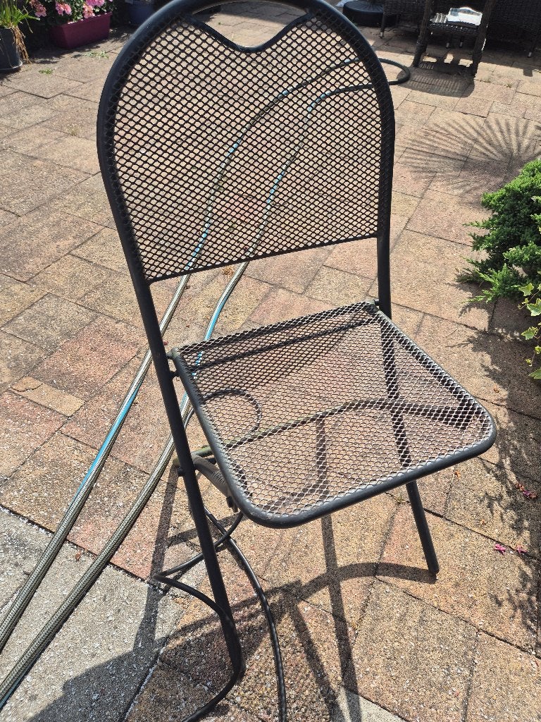 2 stoeltjes opklapbaar, Tuin en Terras, Tuinstoelen, Ophalen, Gebruikt, Wicker, Inklapbaar