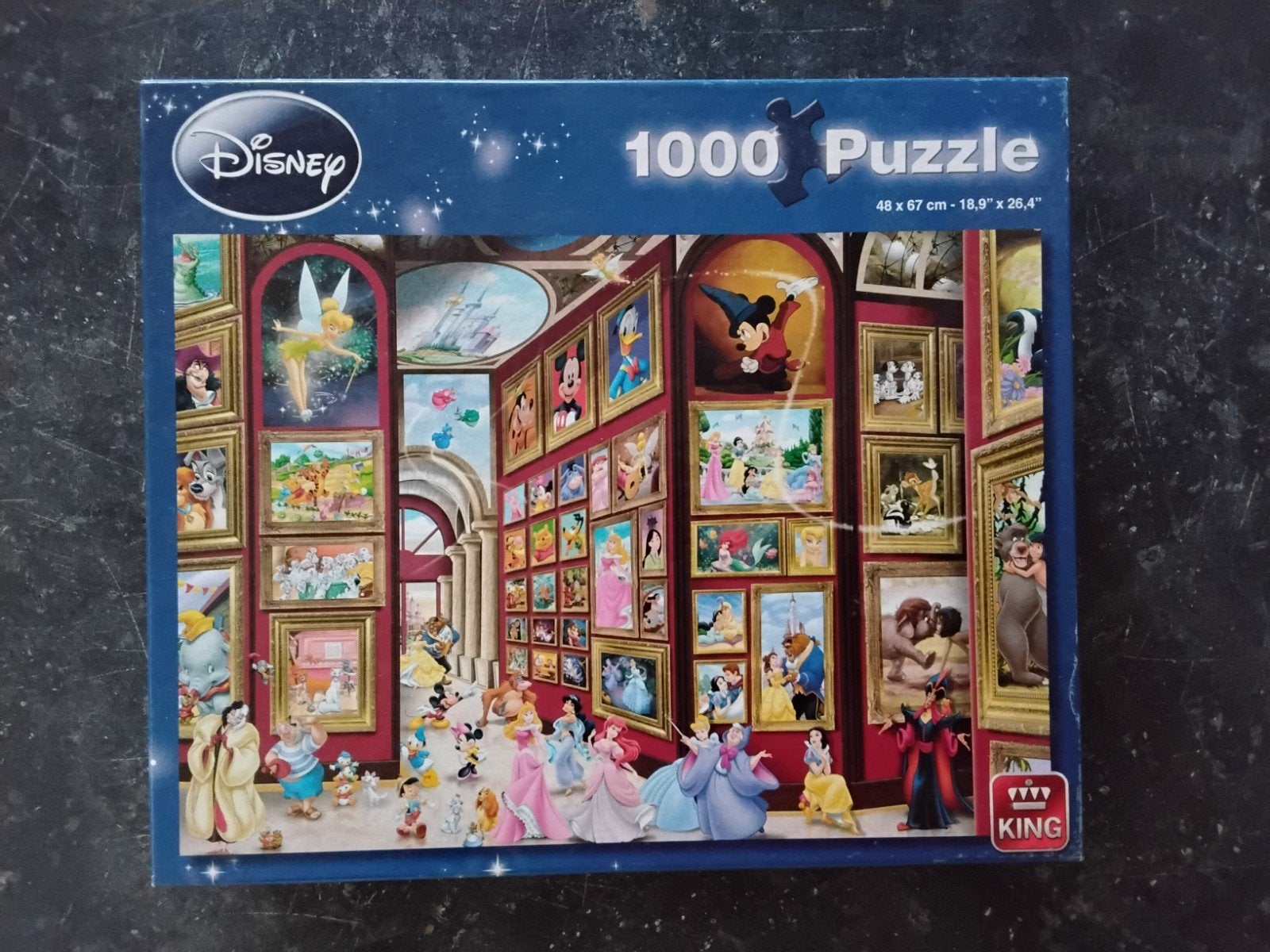 Disney Puzzel schilderijen galerij  1000 stukjes, Ophalen of Verzenden, 500 t/m 1500 stukjes, Zo goed als nieuw