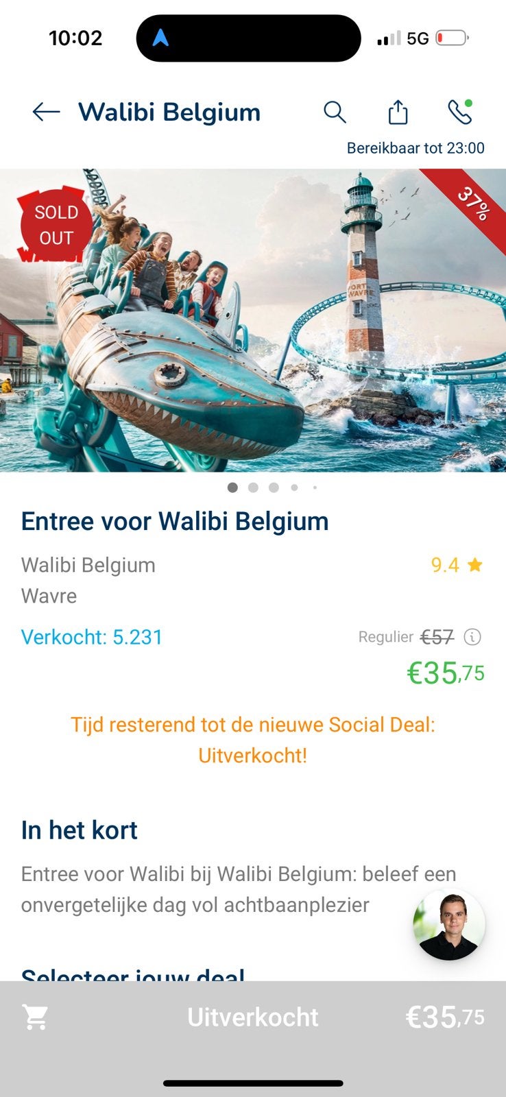 2 kaarten voor walibi belgie, Twee personen, Overige soorten, Pretpark