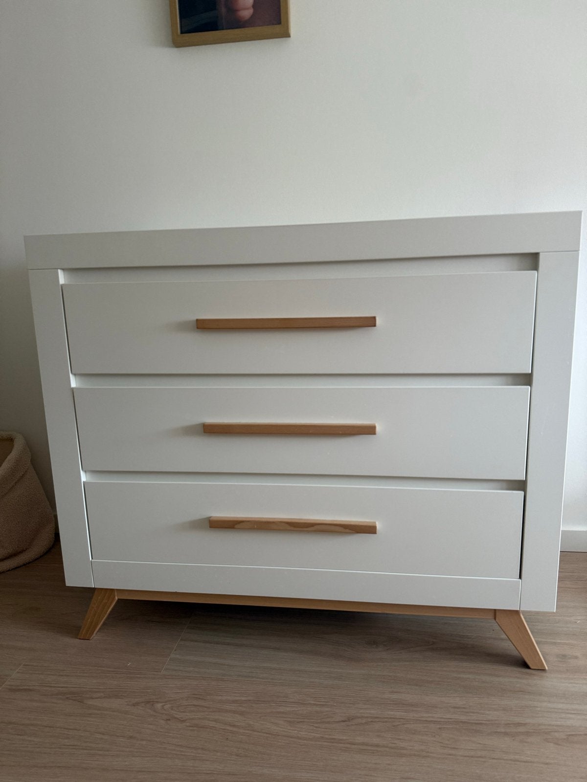 Bopita Fenna commode met 3 lades en houten accenten, Ophalen, 100 tot 150 cm, Zo goed als nieuw, 3 of 4 laden