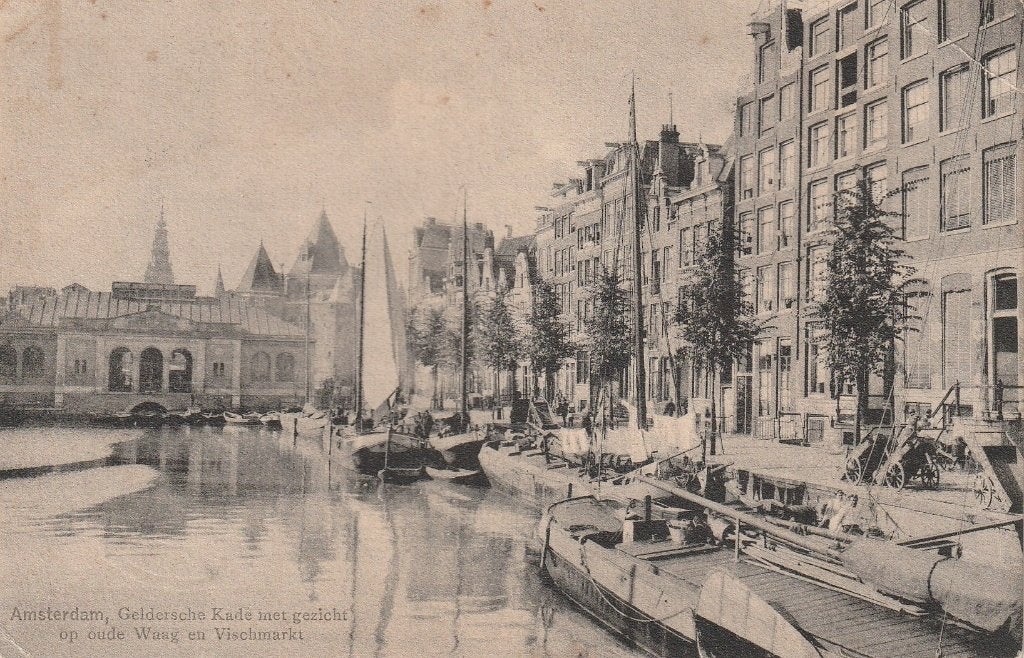 Amsterdam   Geldersche Kade, Ophalen of Verzenden, Voor 1920, Gelopen, Noord-Holland