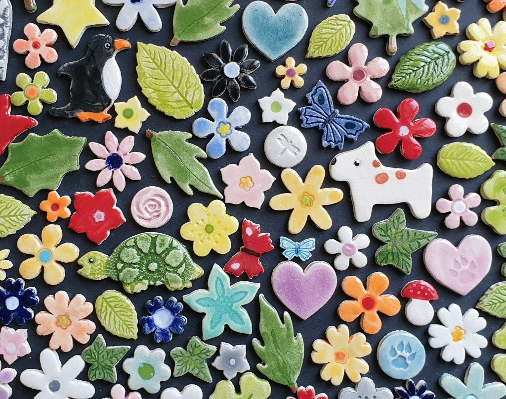 Mozaïek steentjes tegeltjes handgemaakte keramiek figuurtjes, Hobby en Vrije tijd, Verzenden, Nieuw, Meerkleurig, Knutselmateriaal