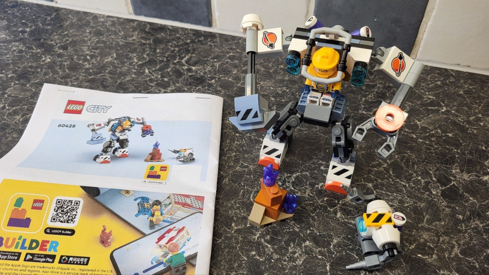 Lego City 60428 Ruimtevaart mecharobot compleet., Lego, Ophalen of Verzenden, Complete set, Inclusief instructies