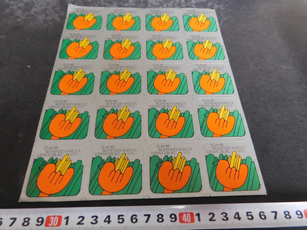 sticker set 25 jahre blühendes barock ludwigsburg 1979 *, Ophalen of Verzenden, Zo goed als nieuw