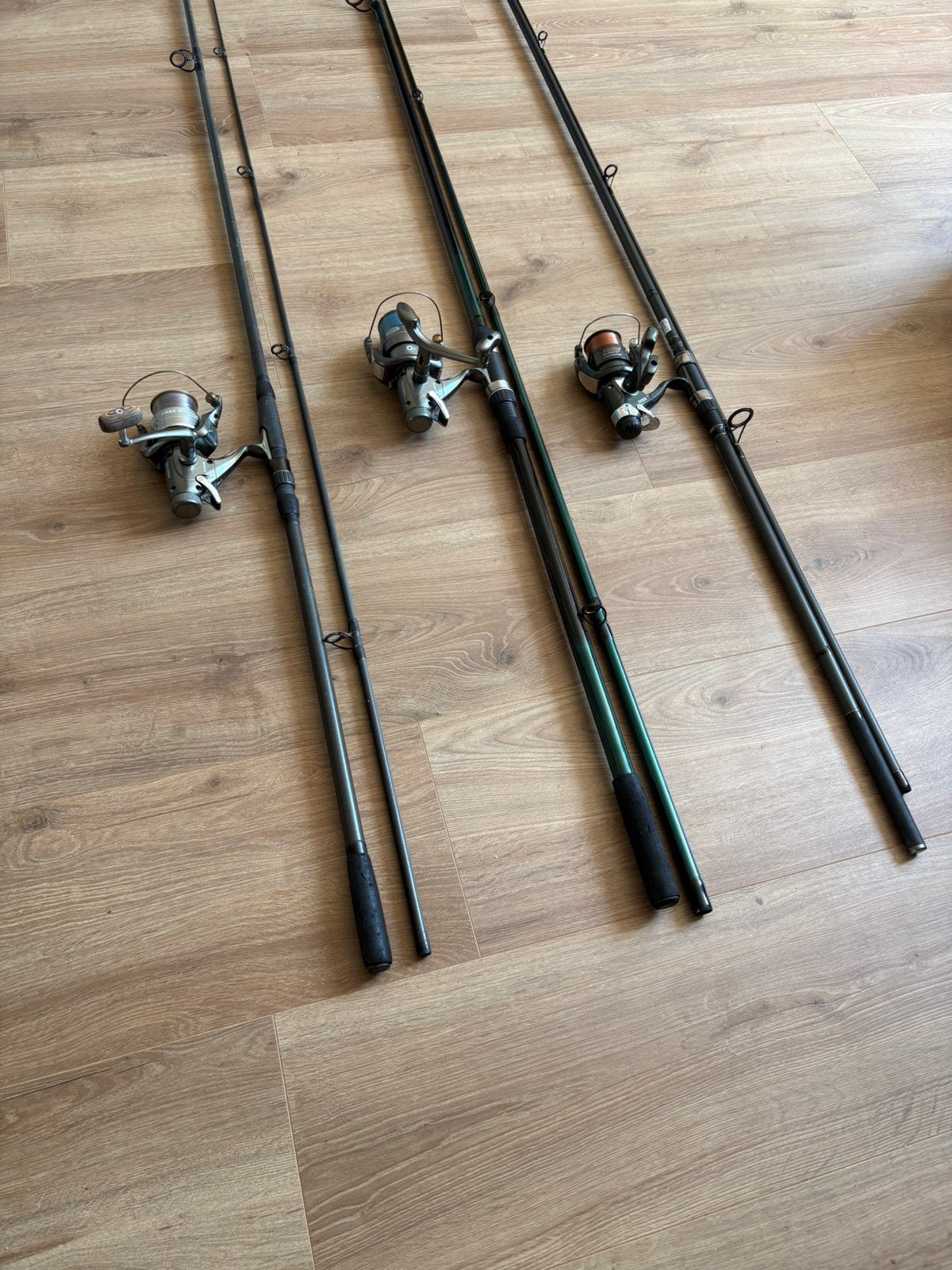 Karperhengels met molens, Ophalen of Verzenden, Gebruikt, Complete set