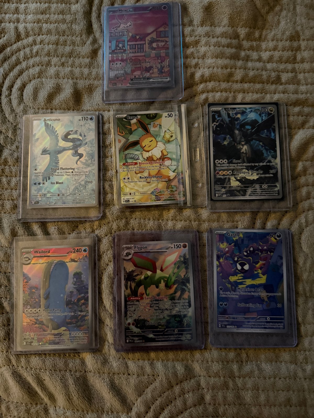 Pokémon kaarten collectie - Mew ex, Articuno, Eevee, Yveltal, Ophalen of Verzenden, Zo goed als nieuw, Meerdere kaarten