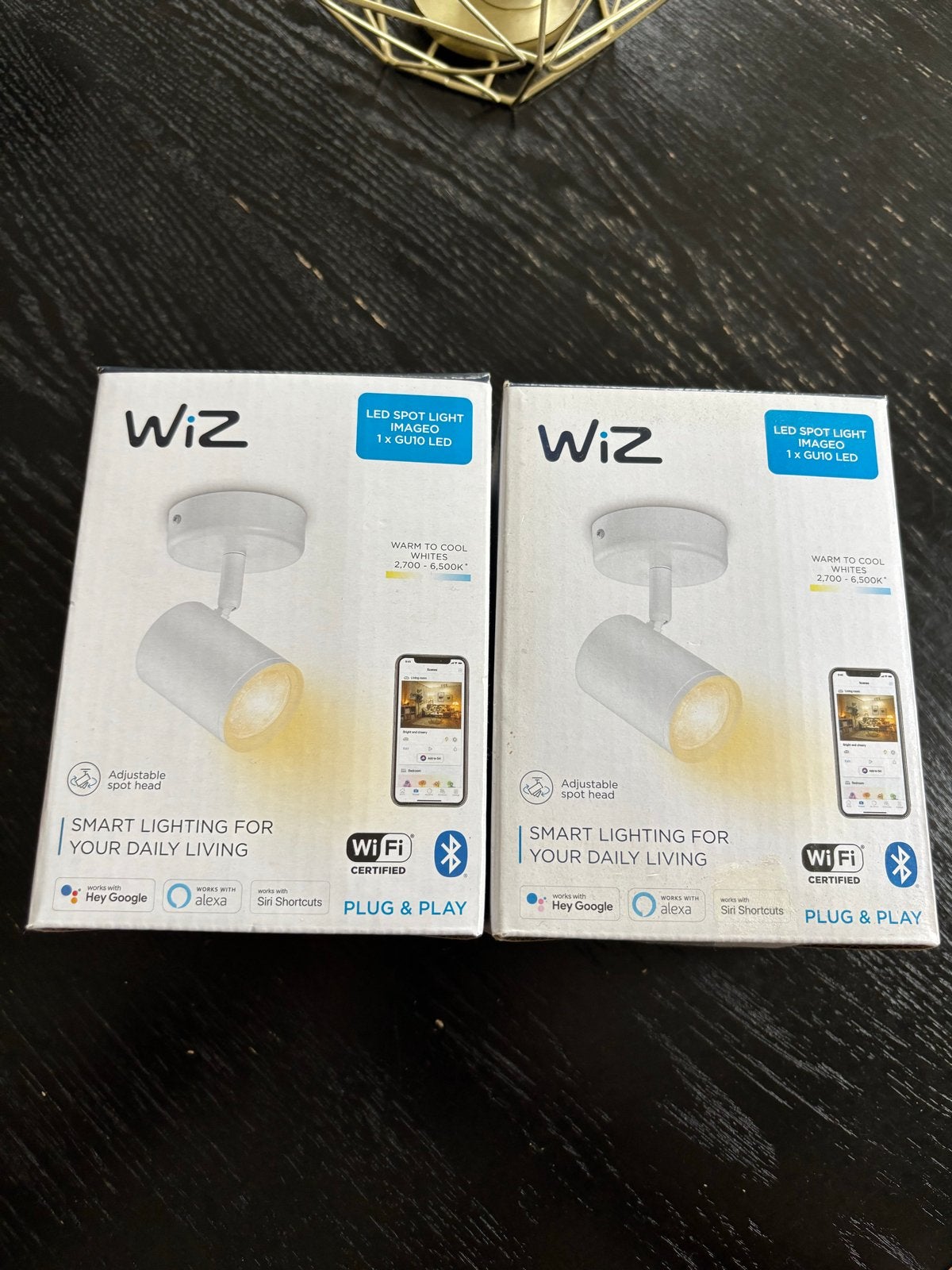 2x WiZ LED Spot Light GU10 - Smart Verlichting, Ophalen, GU10, Nieuw, LED