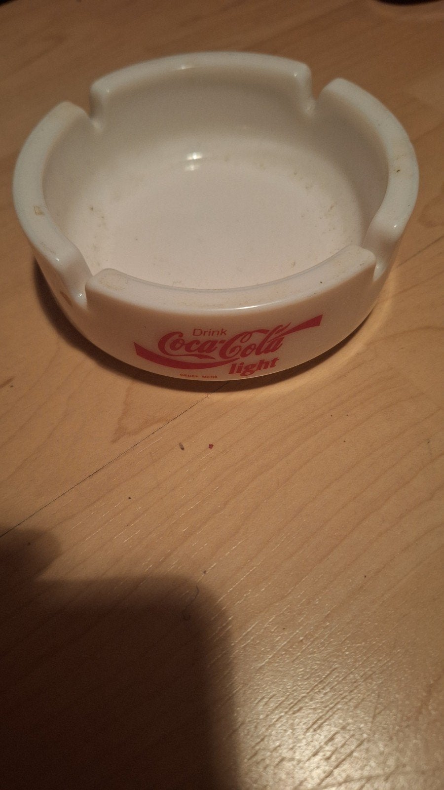 Coca-Cola Light Asbak - Vintage Reclame Item, Verzamelen, Ophalen, Gebruikt, Asbak