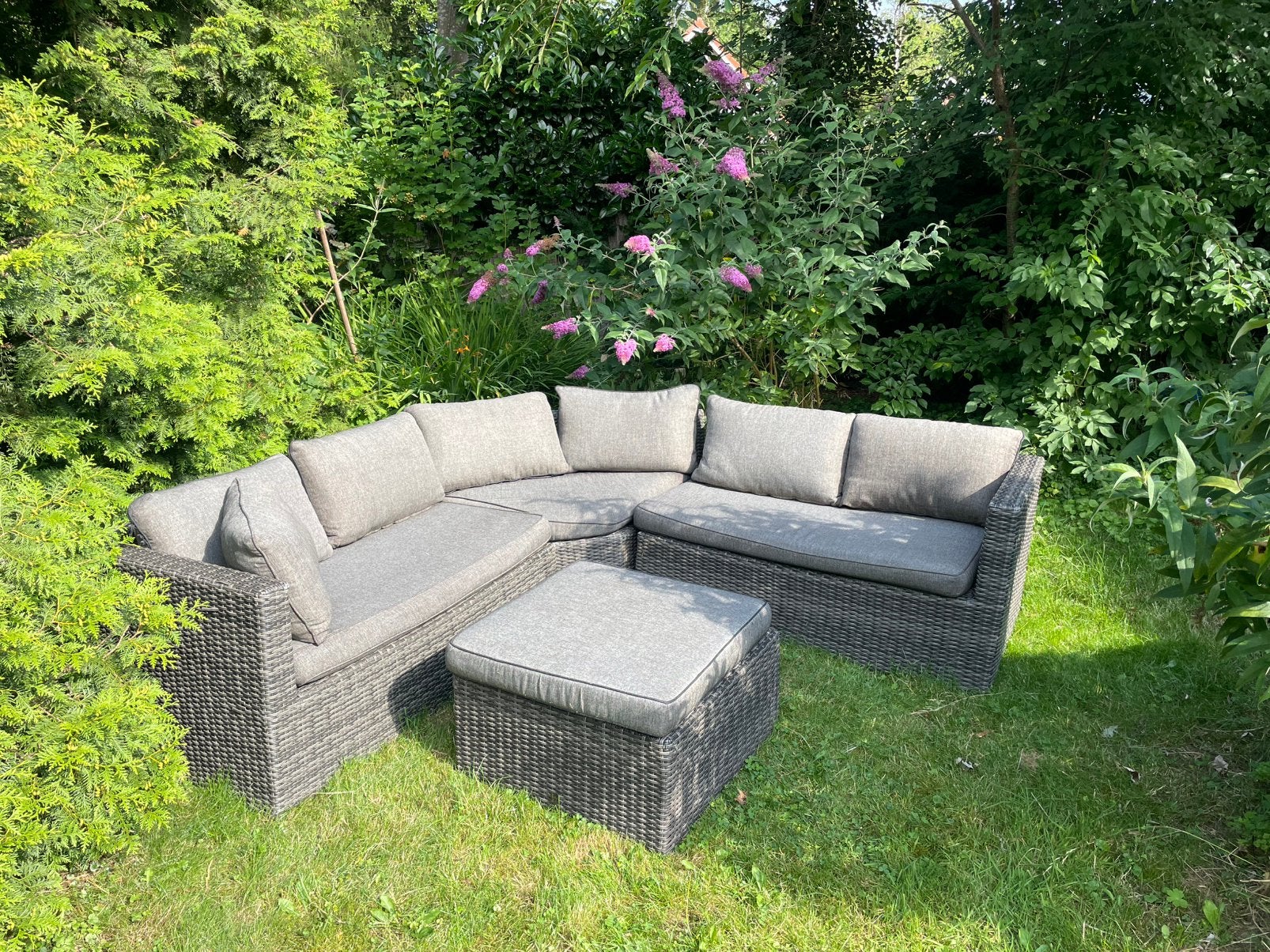 Complete Louncheset, Tuin en Terras, Tuinsets en Loungesets, 2 zitplaatsen, Hocker, Ophalen of Verzenden, Zo goed als nieuw