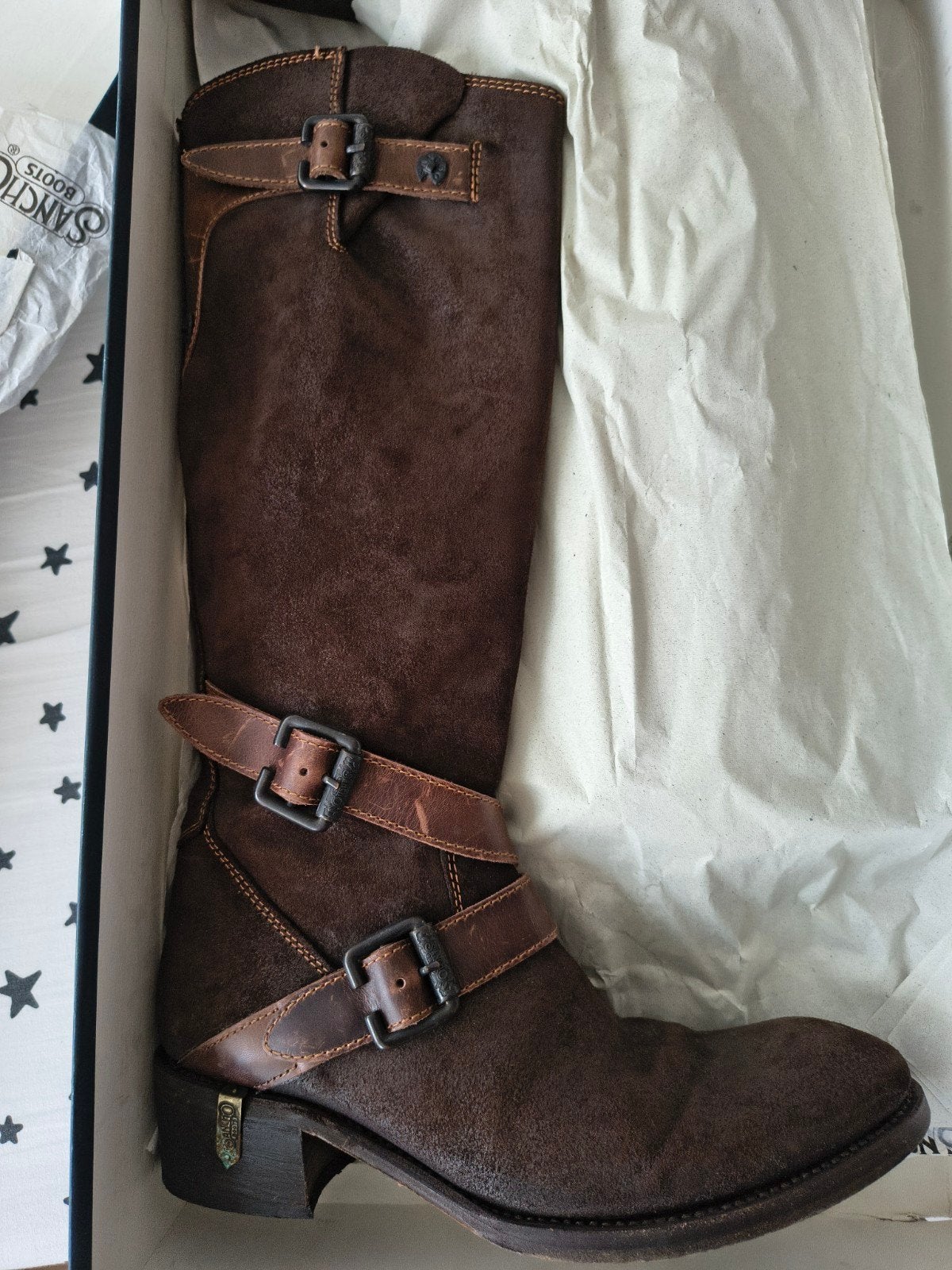 Sancho Boots leren western model laarzen - Maat 39, Kleding | Dames, Schoenen, Hoge laarzen, Verzenden, Gedragen, Sancho Boots