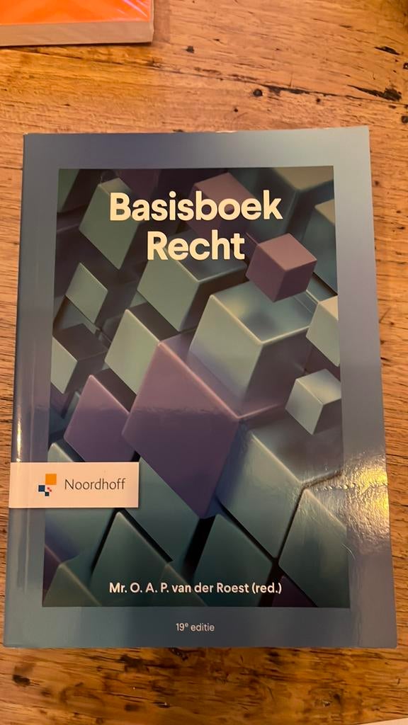 O. A. P. van der Roest - Basisboek Recht 19e editie, O. A. P. van der Roest, Sociale wetenschap, Ophalen of Verzenden, Zo goed als nieuw