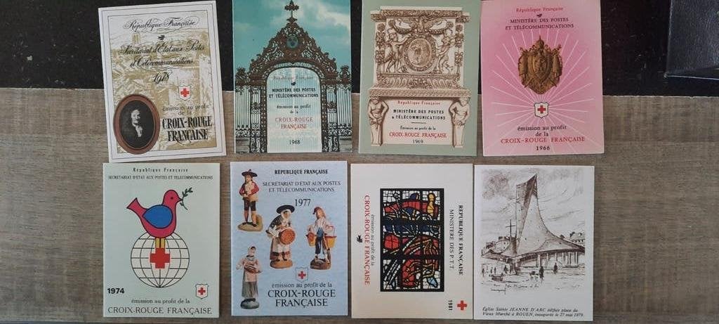 Frankrijk: 8 postfrisse Rode Kruis boekjes, Ophalen of Verzenden, Overige landen
