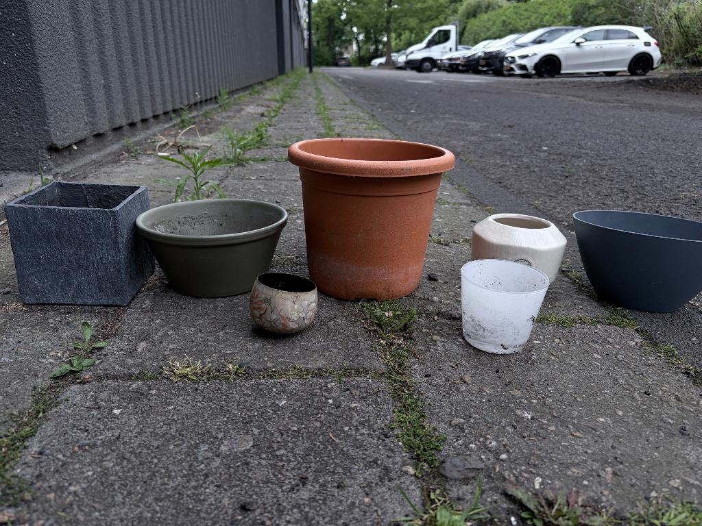 Bloempotten, Ophalen, Overige materialen, Gebruikt, Overige vormen