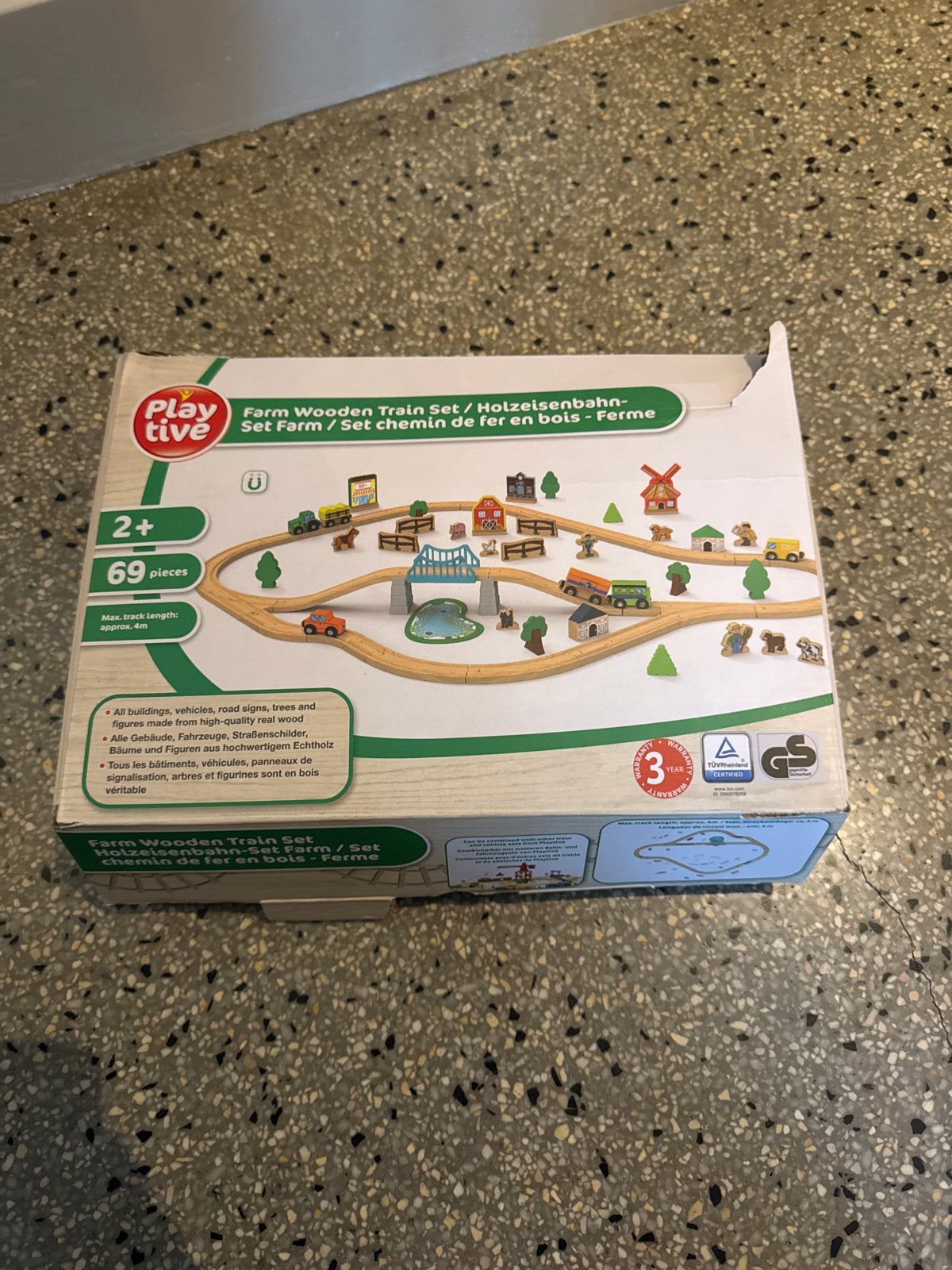Playtive Houten Treinset Boerderij - 69 Delen, Ophalen of Verzenden, Zo goed als nieuw, Overige typen