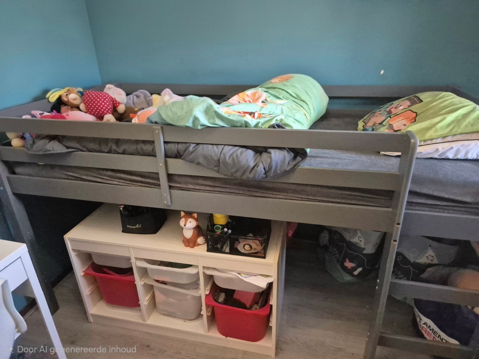 Halfhoogslaper met wanden en eventueel matras, Ophalen of Verzenden, Zo goed als nieuw, Eenpersoons, Halfhoogslaper