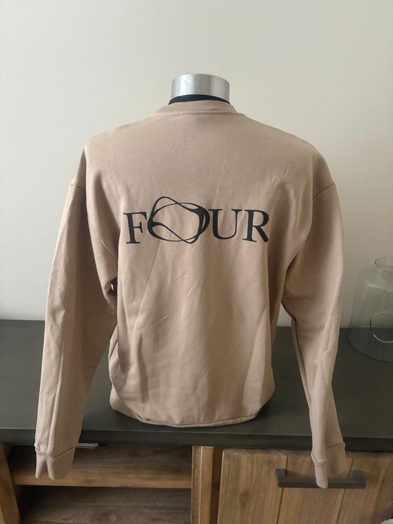 FOUR trui maat L, Kleding | Heren, Truien en Vesten, Zo goed als nieuw, Maat 52/54 (L), Beige, Ophalen of Verzenden
