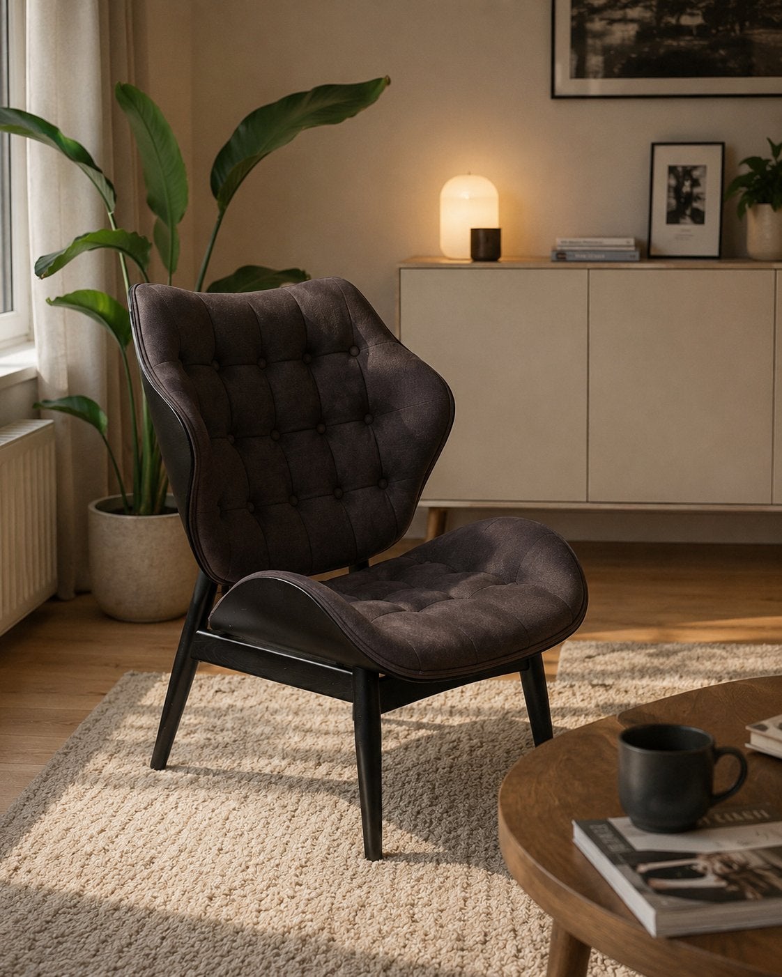 MX Sofa design fauteuil – Donkerbruin | Zeer comfortabel, Ophalen, Zo goed als nieuw