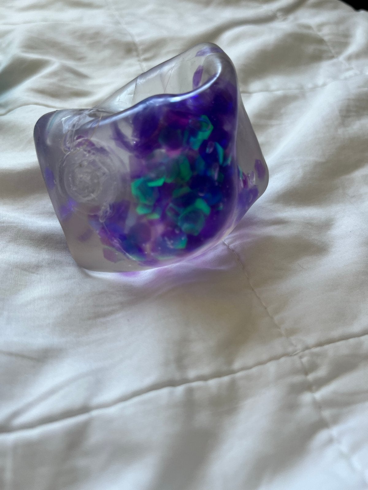 Glitter Squishy Kubus - Stressvermindering Speelgoed, Ophalen of Verzenden, Nieuw, Jongen of Meisje