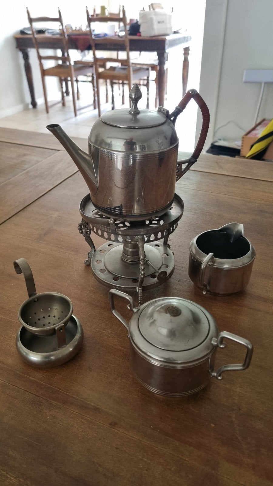 Antieke Art Deco Theeset - Compleet met Rechaud, Ophalen of Verzenden