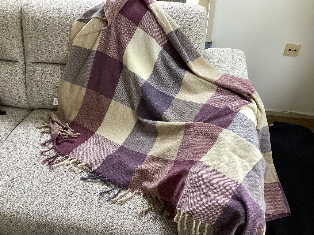 Plaid, Ophalen, Zo goed als nieuw, Plaid, Paars