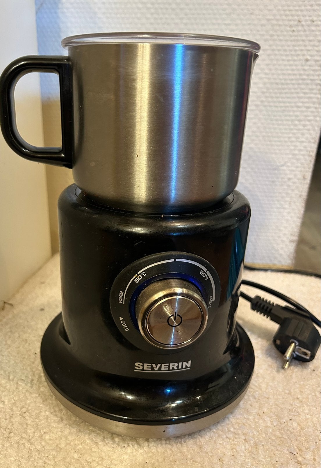 Severin SM 9688 melkopschuimer – warm & koud opschuimen, Witgoed en Apparatuur, Ophalen of Verzenden, Gebruikt, Elektrische melkopschuimer