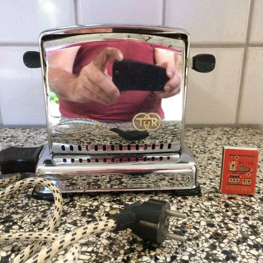 vintage broodroosters jaren 60 70 broodrooster retro ontbijt, Overige typen, Ophalen of Verzenden, Gebruikt