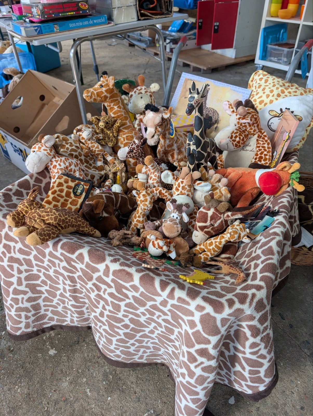 Grote verzameling giraffe spullen: knuffels, deken, stof, Ophalen of Verzenden