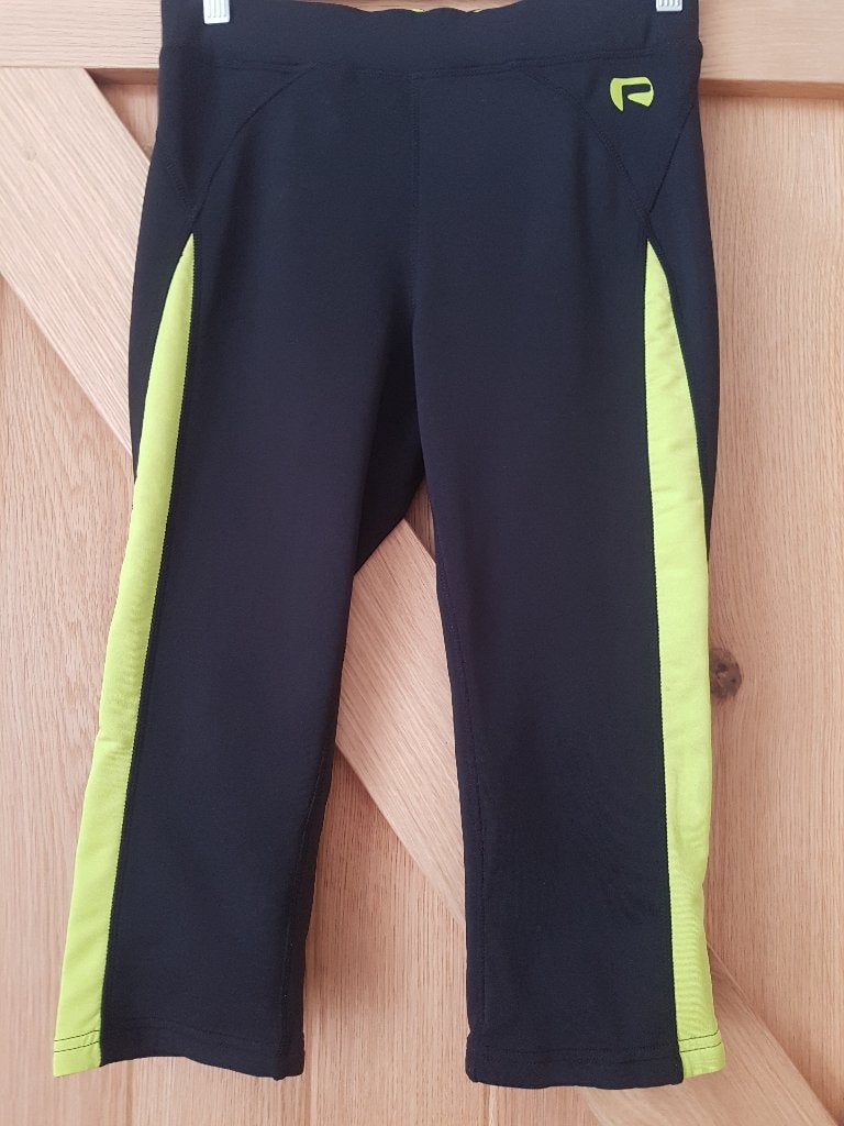 Sport legging, maat M Zwart met geel, Ophalen of Verzenden, Nieuw, Zwart, Fitness of Aerobics