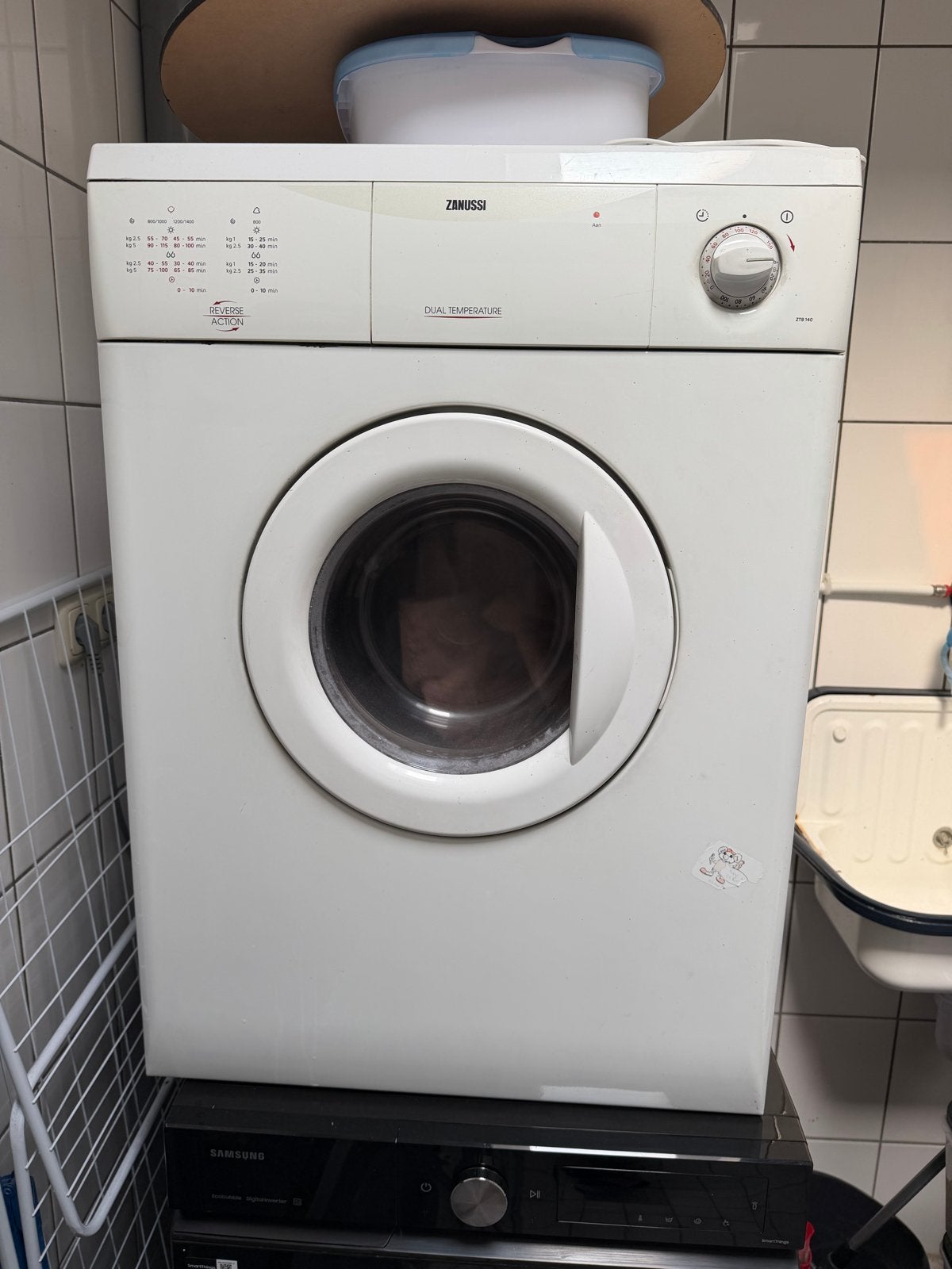 Zanussi Luchtafvoer Wasdroger - Gebruikt maar Functioneel, Witgoed en Apparatuur, Wasdrogers, 6 tot 8 kg, Gebruikt, Luchtafvoer