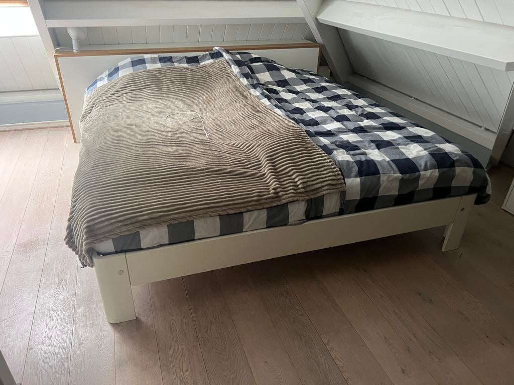Witte auping auronde 180x200, Ophalen, Wit, Tweepersoons, Zo goed als nieuw