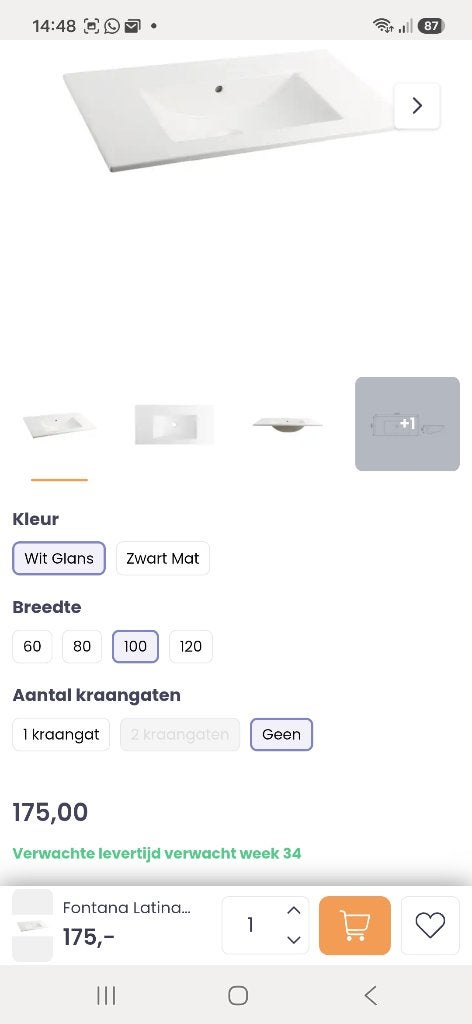wastafel, Doe-het-zelf en Verbouw, Sanitair, Ophalen, Nieuw, Wastafel
