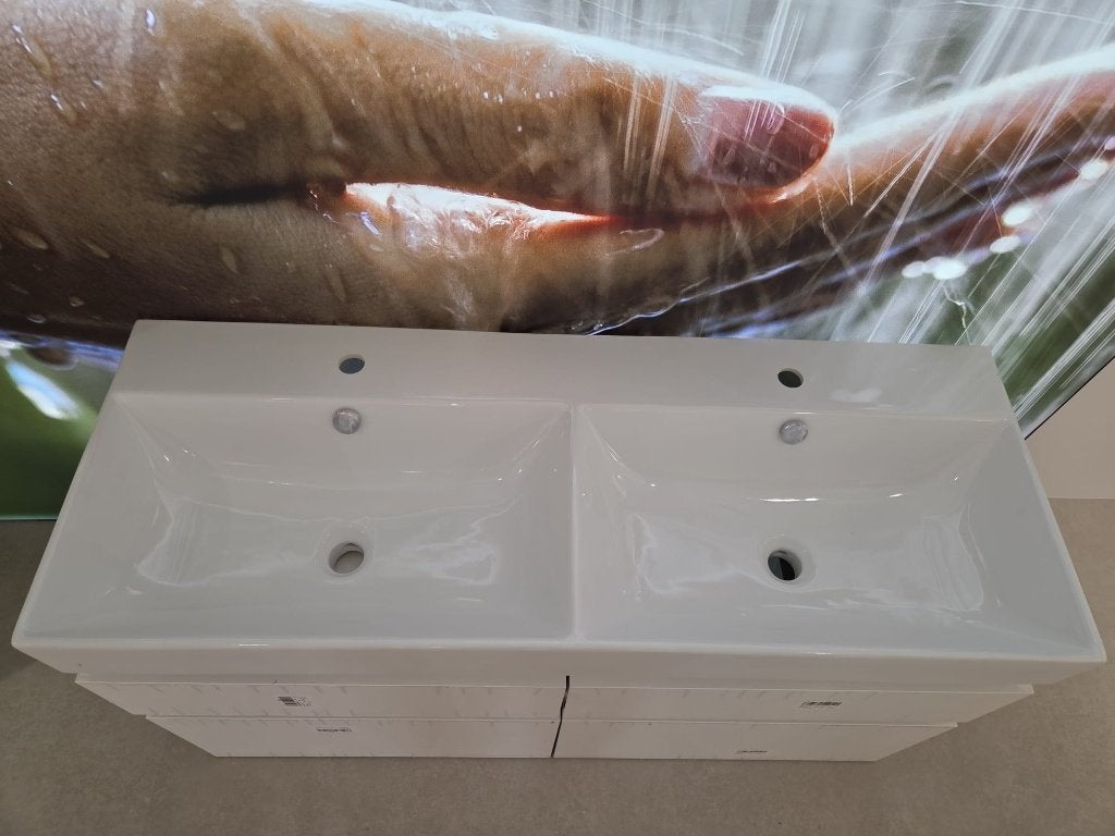 Nieuwe wastafel 120 cm incl. hoogglans wit meubel – 1200x450, Ophalen, 100 tot 150 cm, 100 tot 150 cm, Nieuw
