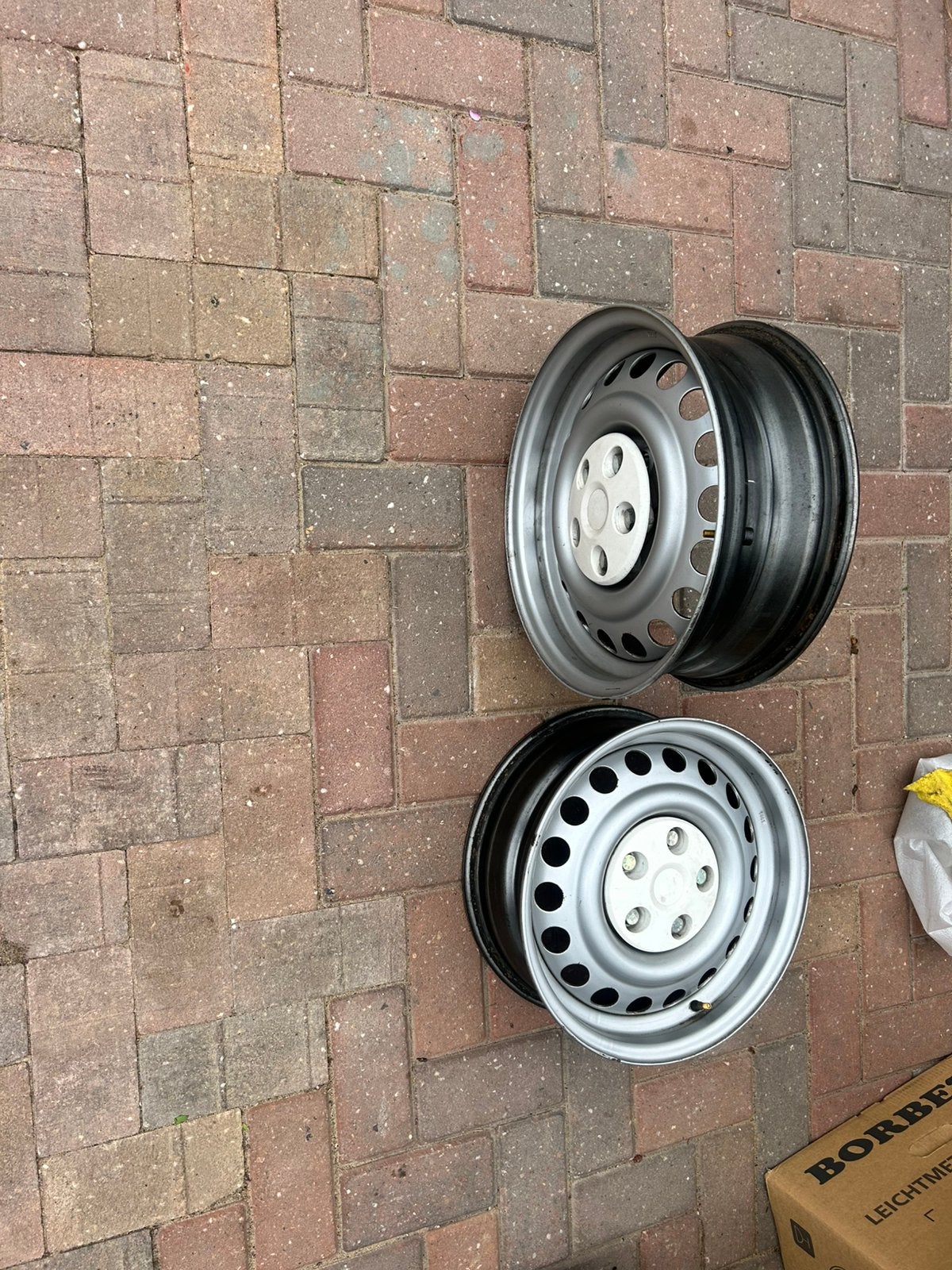 Metalen velgen caravan, Ophalen, Gebruikt