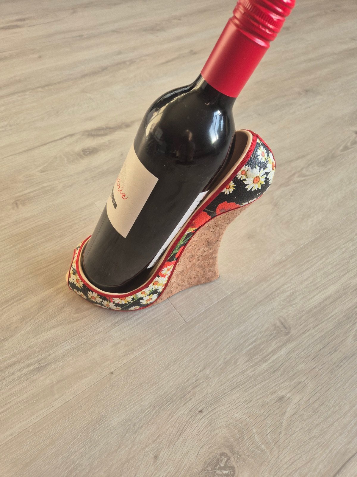 Ludi-vin flessenhouder in de vorm van een schoen, Overige materialen, Ophalen of Verzenden, Zo goed als nieuw, Minder dan 5 flessen