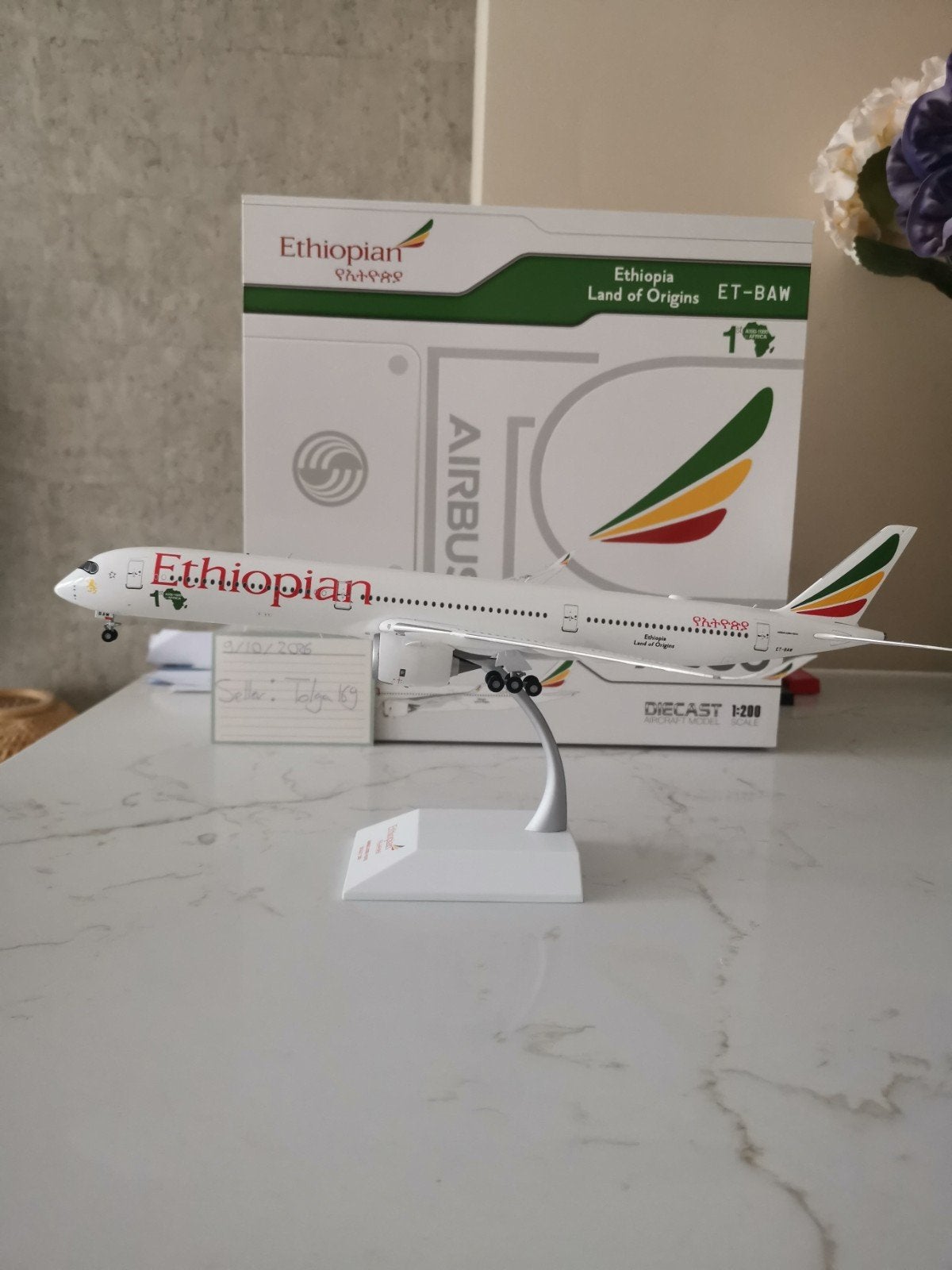 Ethiopian A350-1000 JC Wings 1:200 XX20514 Reg. ET-BAW, Overige merken, 1:200 of kleiner, Nieuw, Ophalen of Verzenden