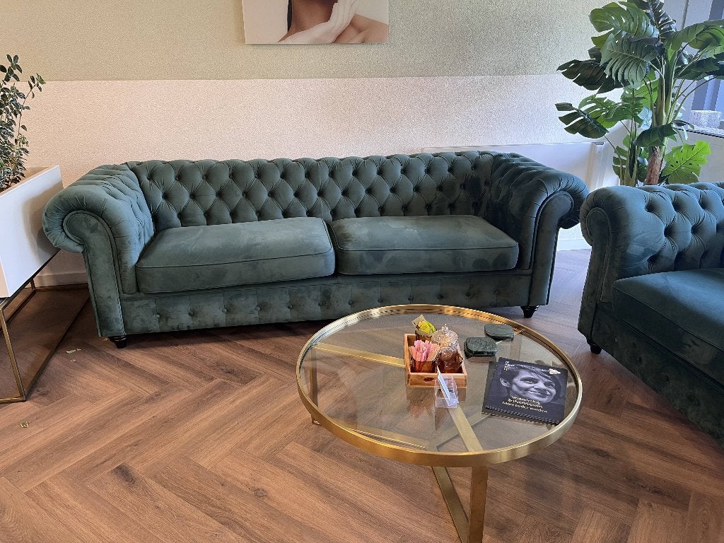 Goossens Bankstel - 2-zitsbank 180 cm breed, Ophalen, 150 tot 200 cm, Chesterfield, Tweepersoons