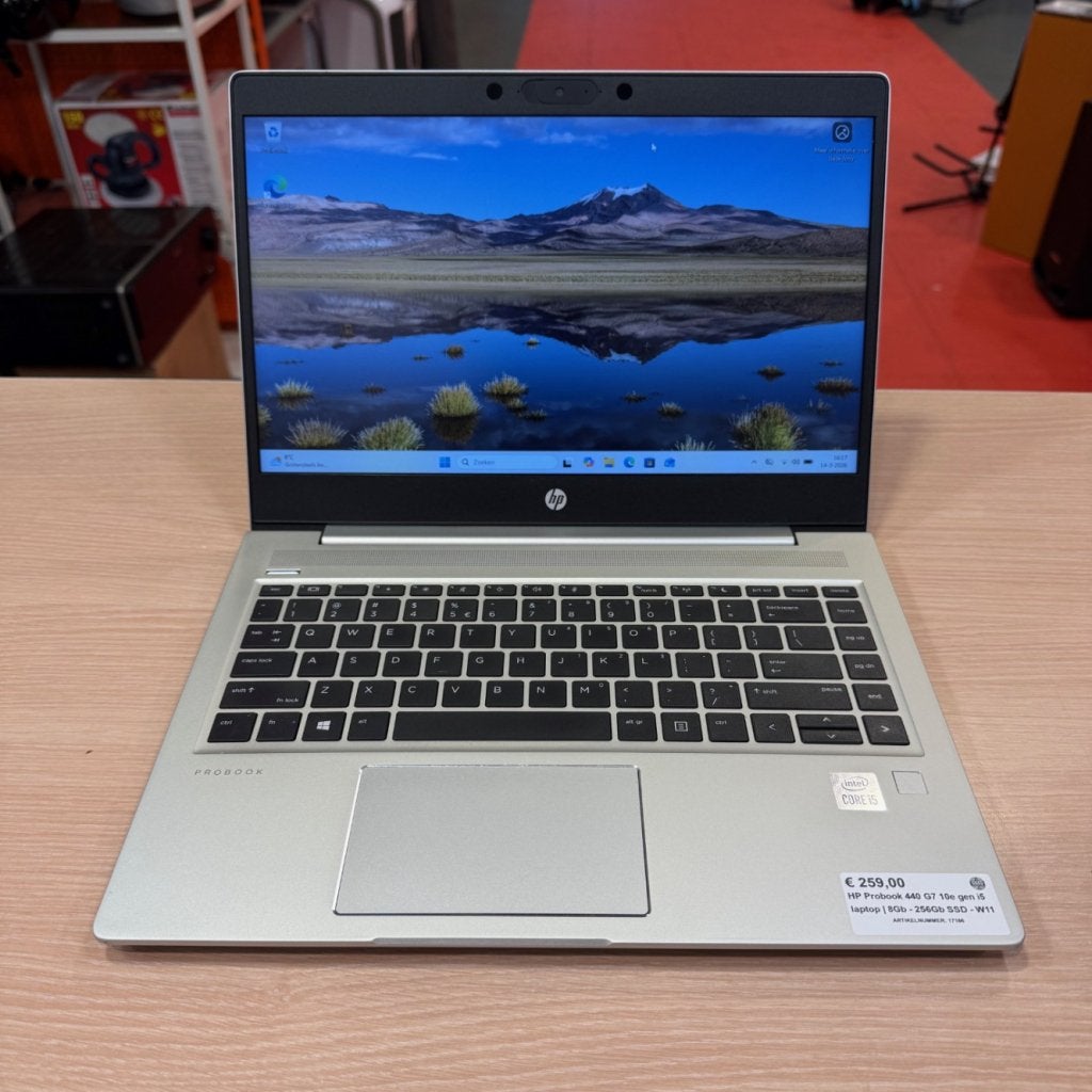 HP Probook 440 G7 10e gen i5 laptop | 8Gb - 256Gb SSD - W11, Computers en Software, Windows Laptops, HP, Zo goed als nieuw, Support@hp.com