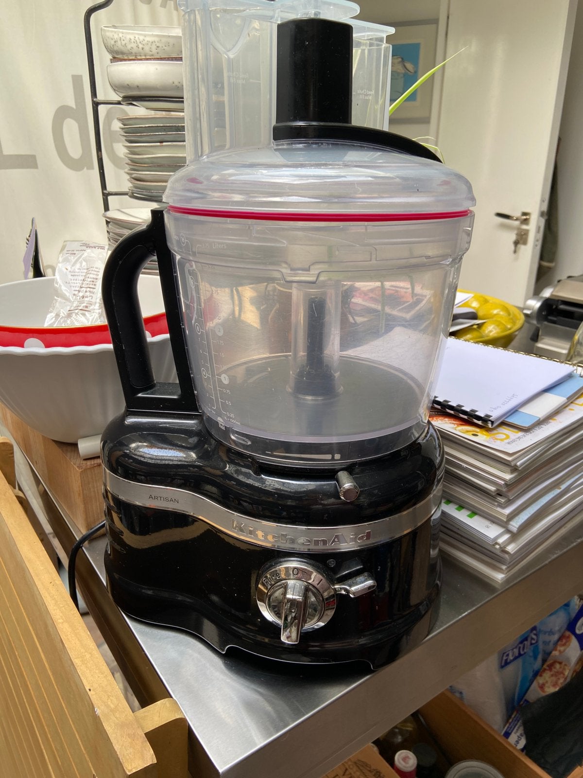 Kitchenaid artisan keukenmachine onyx zwart, 4 liter of meer, Ophalen, Zo goed als nieuw, 3 snelheden of meer