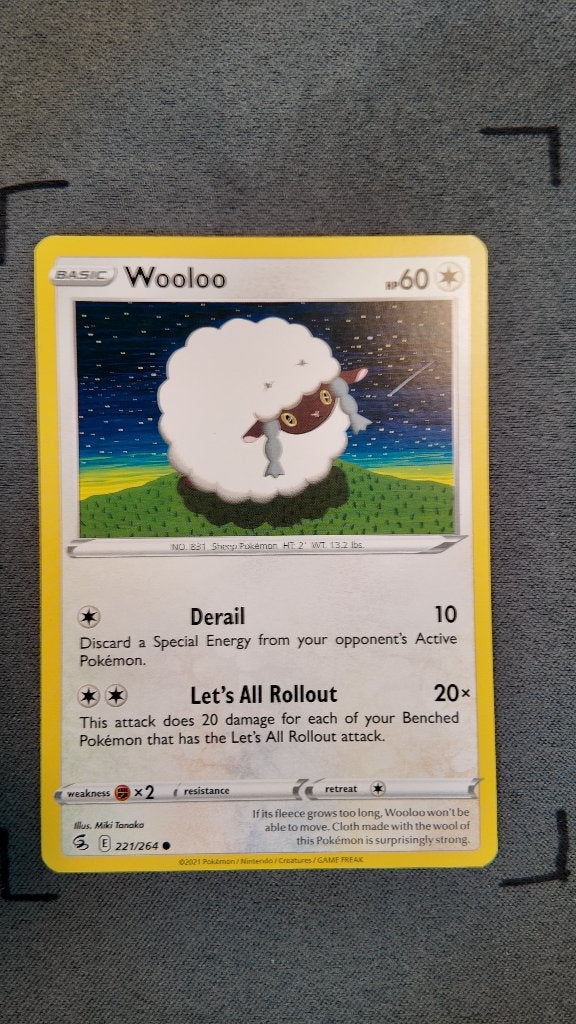 Wooloo 221 Fusion Strike | Pokemon kaart, Ophalen, Zo goed als nieuw, Losse kaart