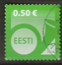 Estland 6, posthoorn, Verzenden, Overige landen, Gestempeld