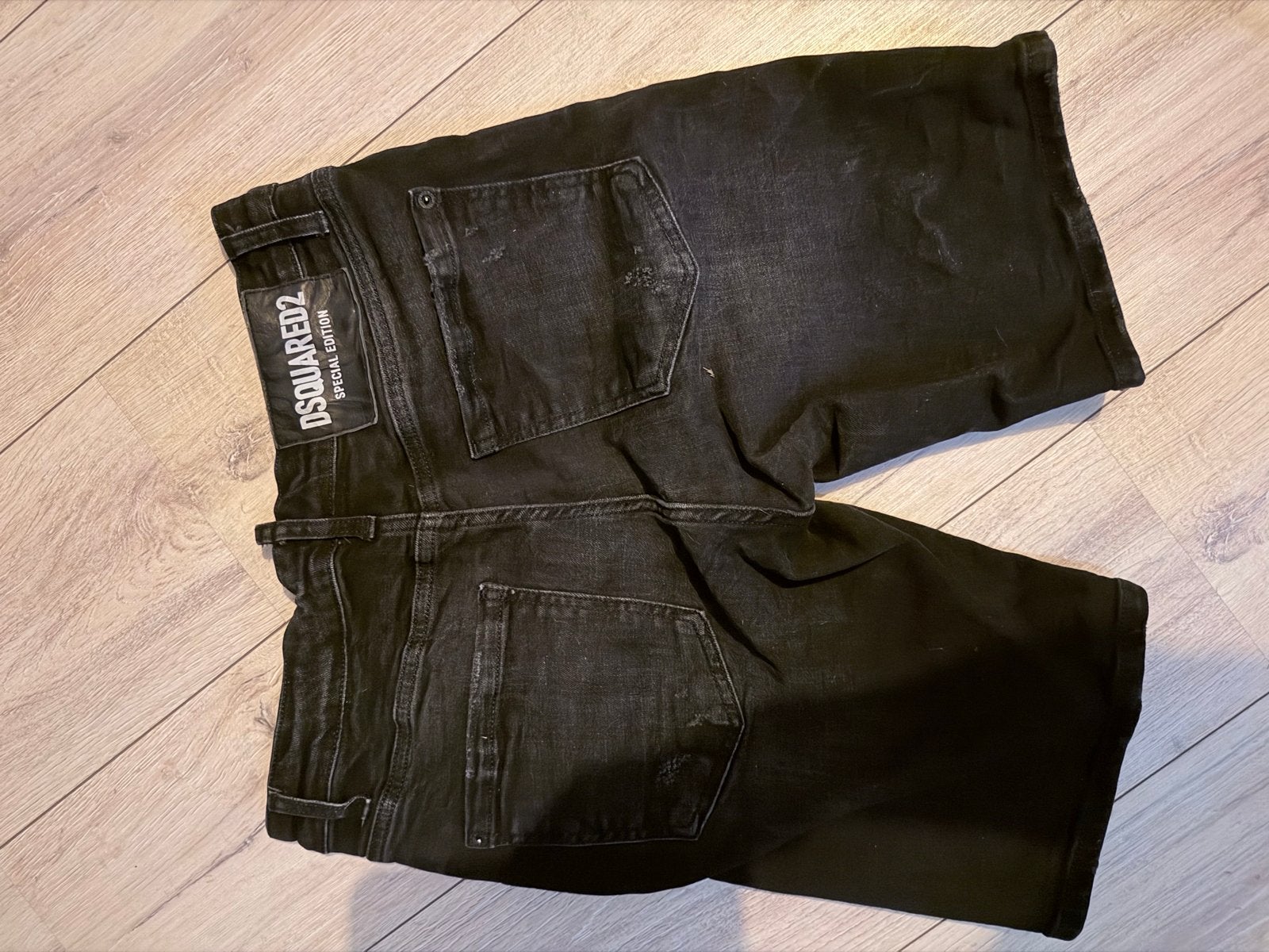 Dsquared2 Special Edition Zwarte Denim Shorts, Kleding | Heren, Ophalen of Verzenden, Nieuw, Zwart, W32 (confectie 46) of kleiner