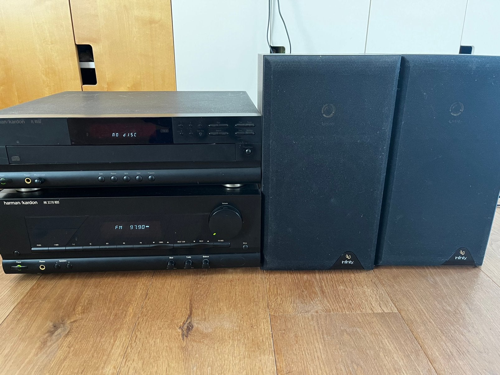 Harman/Kardon HK3270 RDS en Harman/Kardon FL8550 + Infinity, Ophalen, Gebruikt