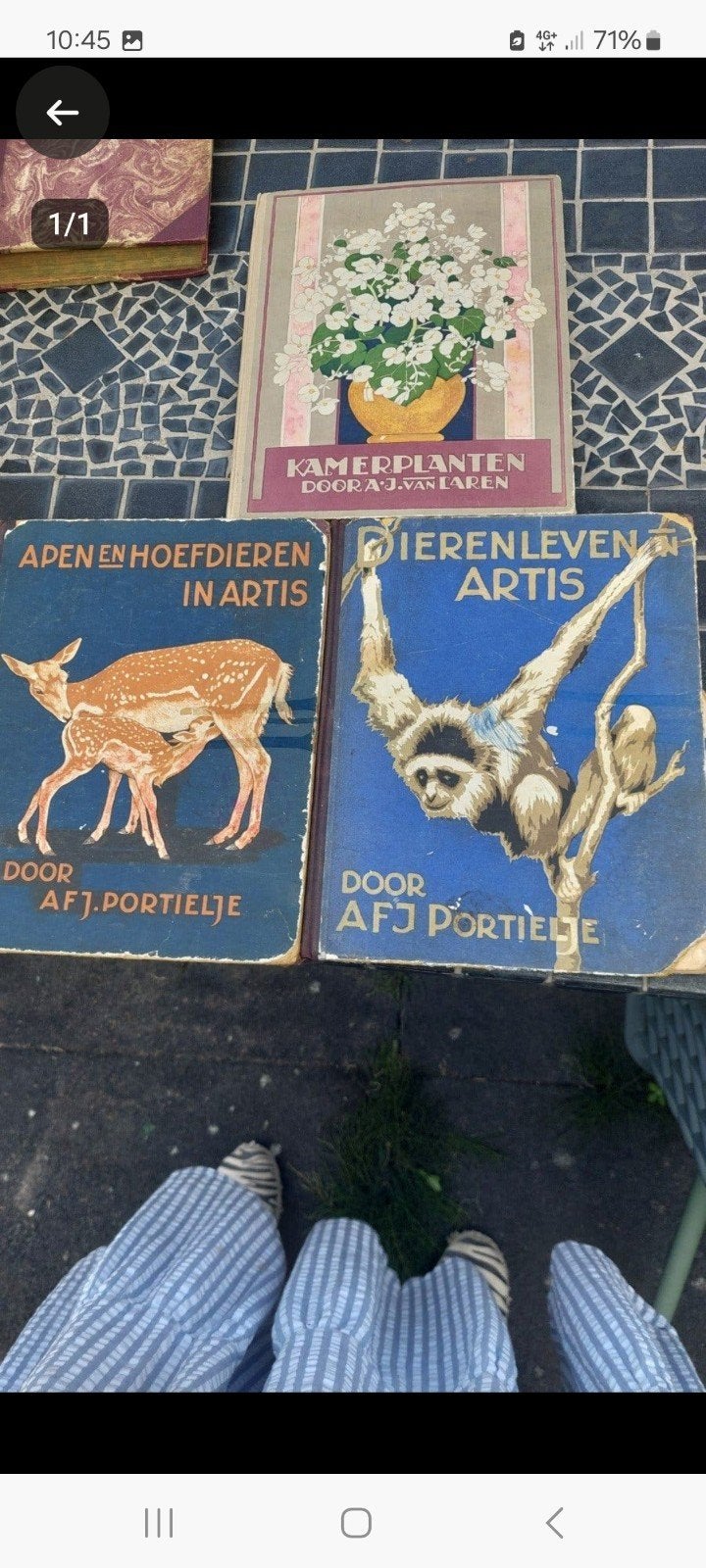 Vintage boeken: Apen, Hoefdieren en Dierenleven in Artis, Boeken, Ophalen of Verzenden, Gelezen, Overige onderwerpen, A.F.J. Portielje